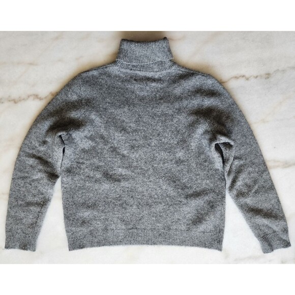 Vintage Womens Rare Lauren Ralph Lauren Lambswool Grey Med P Sled Scene Sweater - Picture 3 of 16